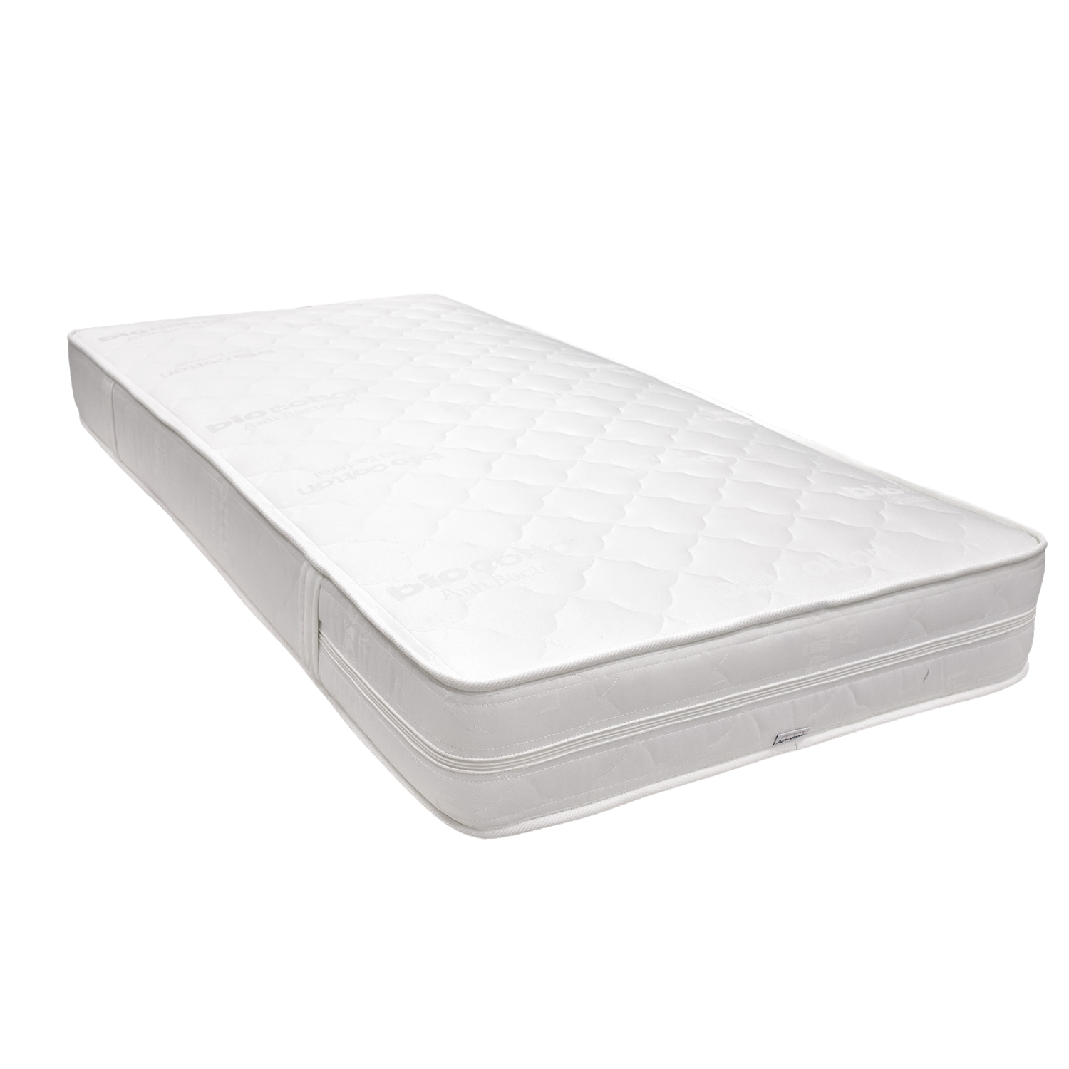White mattress on a white background
